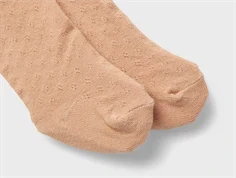 Lil Atelier rugby tan pointelle strømpebukser bomuld